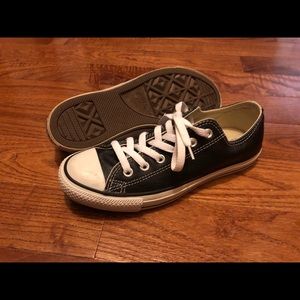 black leather converse allstars